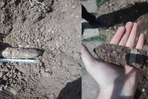 Un gospodar din Gheorgheni, a descoperit un proiectil sub o magazie