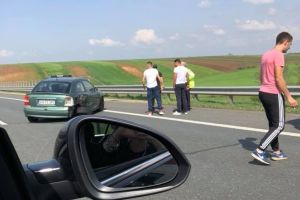 ACCIDENT pe Autostrada Arad – Timişoara! Trafic parţial BLOCAT (FOTO)