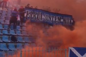Spectacol pe stadionul Farul: Fanii i-au incurajat pe fotbalistii de la SSC Farul inainte de meciul cu Progresul 1944 Spartac    