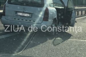 Accident rutier pe Autostrada Soarelui, dupa statia de taxare de la Fetesti. O masina implicata (galerie foto)