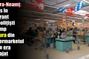 Piatra-Neamţ: Prins în flagrant de poliţişti în timp ce fura din supermarketul unde era angajat