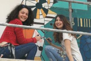 Frescă dedicată Centenarului este pictată de elevii de la Colegiul Coşbuc Cluj-Napoca 