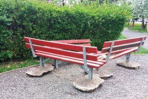 FOTO. Parc vandalizat în municipiul Satu Mare. Bănci distruse complet