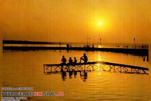 Un superb apus de soare la Siutghiol, Mamaia, in anul 1984