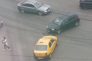 Constanta. Accident rutier la intersectia bulevardului Tomis cu strada Tulcei. Un taximetru implicat (galerie foto)