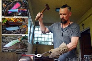 Maestrul cuţitelor: Un orădean are o îndeletnicire „tăioasă”, fabricând cuţite unicat, ce ajung în colecţiile unor pasionaţi de pretutindeni (FOTO)