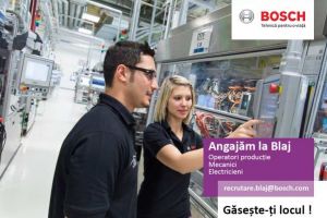Compania germana BOSCH angajeaza ACUM peste 150 de operatori productie pentru fabrica din Blaj