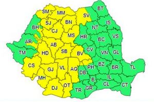 Cod galben de ploi şi vijelii în Bistriţa-Năsăud!