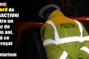 Neamţ: Record de infracţiuni pentru un şofer de 29 de ani, după ce a acroşat un autoturism