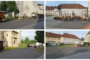 FOTO: Comercianţii ambulanţi, care au pierdut locul la licitaţie, au început să părăsească Cetatea Alba Carolina