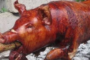 Aşa ceva n-aţi mai pomenit: Porci prăjiţi pe jar în faţa a cinci moschei în timpul Ramadanului