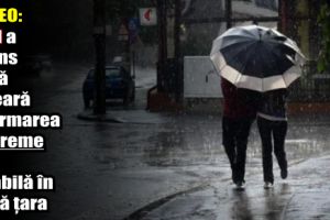 METEO: ANM a extins până diseară informarea de vreme rea valabilă în toată ţara