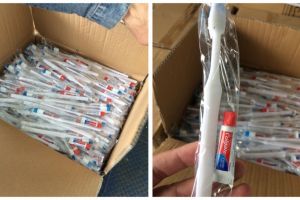 Portul Constanta Sud Agigea. 10.000 de seturi produse pentru igiena personala, confiscate de politistii de frontiera