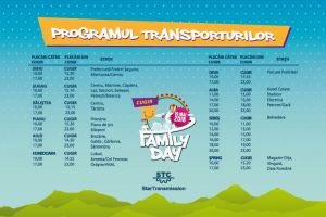 ASTAZI PETRECEM CA-N FAMILIE:  Star Transmission organizează din nou “Family Day by STC”, pe stadionul din Cugir, cu distracţii pentru copii şi adulţi şi concerte cu Loredana, Andra si The Motans.