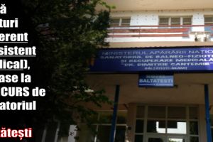 Neamţ: Două posturi (referent şi asistent medical), scoase la CONCURS de Sanatoriul din Bălţăteşti