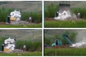 VIDEO ȘTIREA TA: Mai mare ruşinea! Saci cu gunoaie şi moloz aruncaţi dintr-o basculantă pe malul Ampoiului, la Miceşti