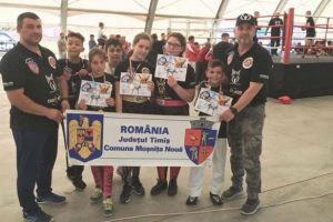 Figura frumoasa pentru copiii din Mosnita Noua, la cel mai recent concurs de kickboxing din judet