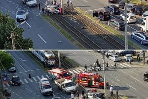 ACCIDENT pe Calea Aurel Vlaicu, în faţă la Kaufland! Trei VICTIME