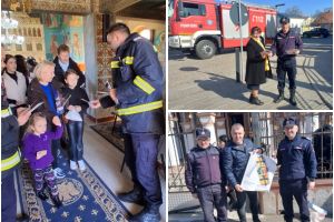 Pompierii bihoreni, în biserici şi mănăstiri: Lecţii de prevenţie pentru enoriaşi (FOTO)