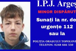 Argeş: Băiat de 15 ani, căutat de poliţişti!