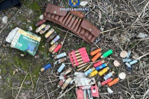 Descinderi în Timiş. Bărbat prins cu armă şi zeci de cartuşe