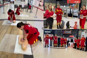 Lecţii de prim ajutor şi demonstraţii pentru public la mall. Sătmărenii, invitaţi să înveţe lucruri esenţiale care pot salva vieţi