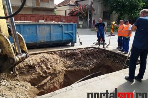 FOTO/VIDEO. Se repară craterul de pe b-dul Octavian Goga. Trafic infernal