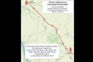 Oficial CNAIR: Termenul de finalizare a reparatiilor la podul situat pe DN2A, in apropierea localitatii Crucea, judetul Constanta, prelungit
