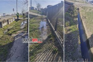 FOTO. Fose septice „inundă” trotuarele pe B-dul Lucian Blaga. Oamenii, revoltaţi: Mirosul e insuportabil, nu putem circula!