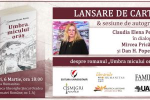 „Umbra micului oraş”, roman premiat scris de o profesoară de arte vizuale, va fi lansat la Oradea