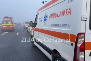 Constanta: Carambol pe DN3, in apropiere de iesirea pe A4. Noua autoturisme implicate