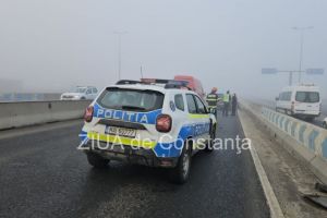 Centrul Infotrafic: Trafic ingreunat pe DN 3 dupa patru accidente in lant produse la iesirea din Constanta spre Valu lui Traian