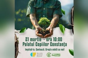 Actiune de plantat copaci la Palatul Copiilor Constanta. Impreuna plantam copaci, impreuna crestem speranta