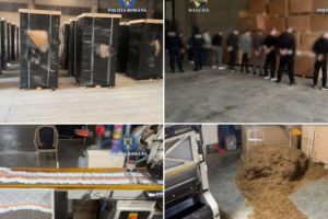 VIDEO. Fabrică ilegală de ţigarete care funcţiona sub nasul autorităţilor, descoperită la marginea Timişoarei