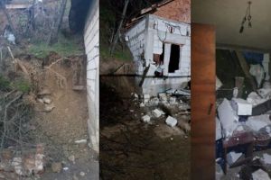 Ce măsuri a luat CJSU în cazul alunecării de teren din Slatina. O casă a fost GRAV avariată, altele se află în pericol, zeci de persoane au fost evacuate