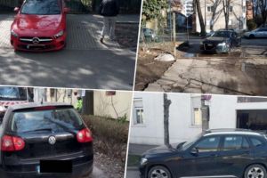 FOTO. Haosul parcărilor la Timişoara. Peste 300 de şoferi amendaţi pentru blocarea accesului la garaje şi instituţii