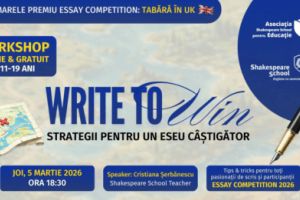 Elevii din România învaţă cum să scrie un eseu câştigător: workshop online gratuit organizat de Shakespeare School Essay Competition 2026