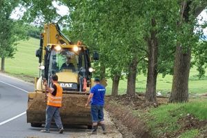 Lucrarile la drumul spre Charlottenburg, aproape de finalizare