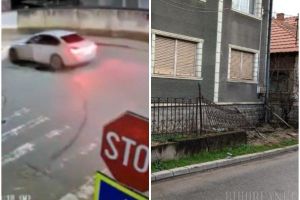 Un tânăr din Ştei, elev la Școala de Poliţie, prins că a minţit după ce a intrat cu BMW-ul într-un gard la Beiuş. Permisul i-a fost suspendat (VIDEO)