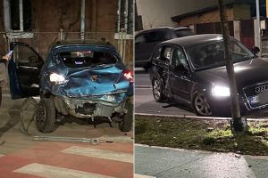 Accidentul de joi seară de pe Calea Dumbrăvii: o şoferiţă de 43 ani, rănită / foto