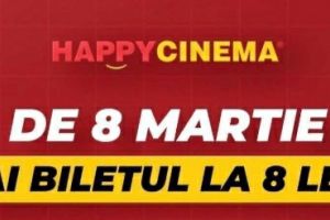 De 8 Martie mergi la film cu doar 8 lei la Happy Cinema
