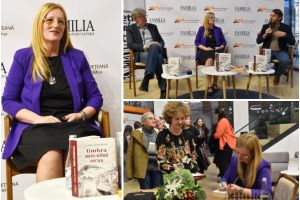 O pictoriţă din Oradea „desenează” şi cuvinte: Claudia Elena Peter şi-a lansat şi acasă romanul poliţist, „Umbra micului oraş” (FOTO)