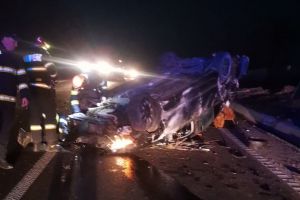 FOTO Accident la Botoşani! Un bărbat s-a răsturnat cu maşina