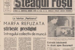 Refuzuri de marfă la fabrica „Partizanul” din Bacău – o analiză publicată în „Steagul Roşu” (9 martie 1968)