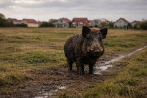 Nu ieşiţi noaptea! Grup de mistreţi în zona pârâului Peţa, la Sântandrei. Vânătorii au pornit să-i caute