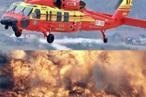 Acum! Incendiu de proporţii în Argeş. Au fost trimise două elicoptere