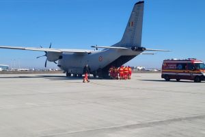 Fortele Aeriene Romane: O aeronava C-27J Spartan a decolat intr-o misiune umanitara pentru transportul a doi pacienti cu arsuri 
