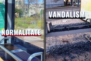 Staţie de autobuz vandalizată în cartierul ANL din Focşani!