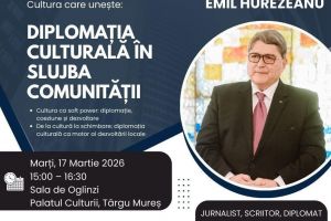 Eveniment cu Emil Hurezeanu, la Palatul Culturii din Târgu Mureş
