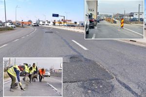 Una rece, alta caldă: Unele drumuri judeţene şi centura Oradiei au ieşit „praf” din iarnă. Când vor fi reparate? (FOTO)